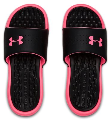 Under Armour Playmaker Fixed Strap Womens Sliders Black